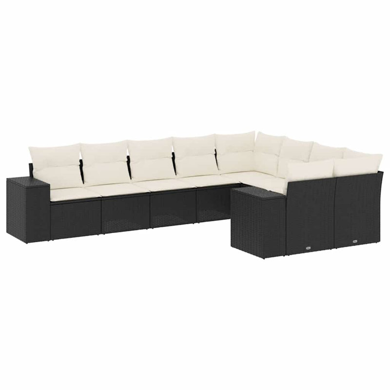 Grand canapé modulaire en rotin PE Vidaxl