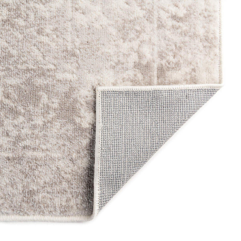 Audres Oriental Gray/Ivory Area Rug, Rectangle 5' x 8'