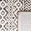 Tapis ivoire / gris en laine / coton touffeté à la main Ramona-392958428