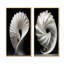 Onyx noir et blanc océan - ensemble de 2 reproductions d'art sur toile Nautilus-220381552-220381564