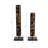 Modern Resin Towers Sculptures with Metal Frame for Home Decor - Artistic Statue Accents for Living Room or Console Decoration - Set of 2, 21", 16"-3363359