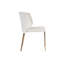 Chaise d'appoint rembourrée en blanc