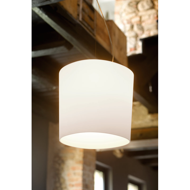 1 - Light Opal White Cylinder Pendant