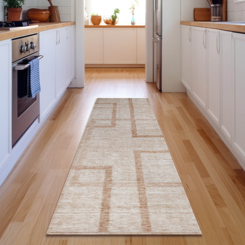Tapis corail Prisco lavable à la machine de qualité supérieure, Tapis de couloir 2 pi 3 po x 7 pi 6 po