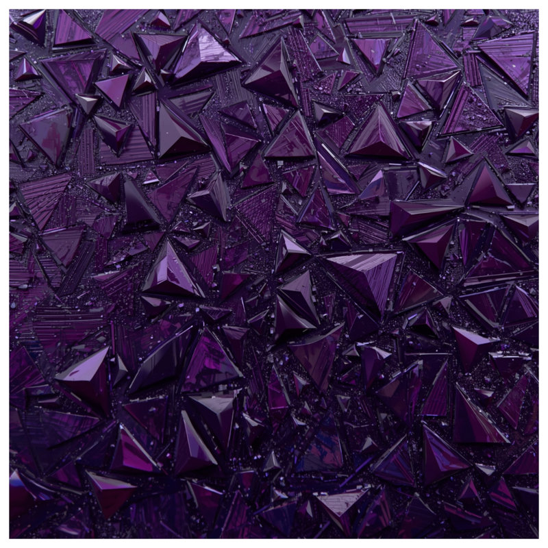 Housses de couette mauves à triangles géométriques, Lit simple