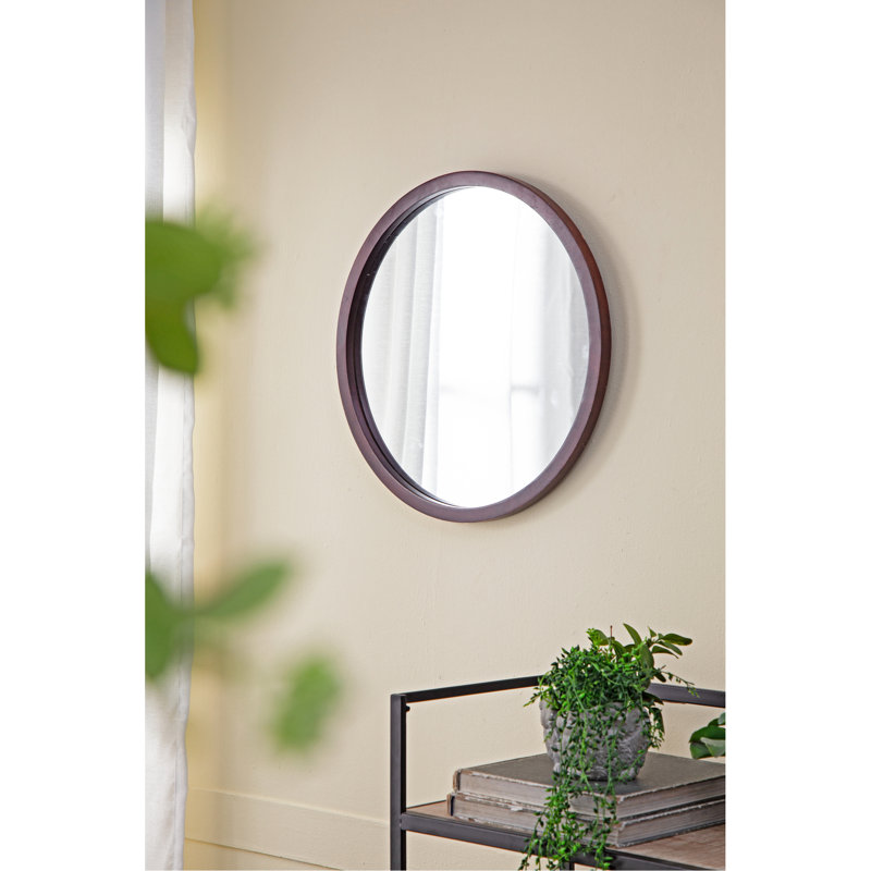 Miroir mural 20 po X, Noyer