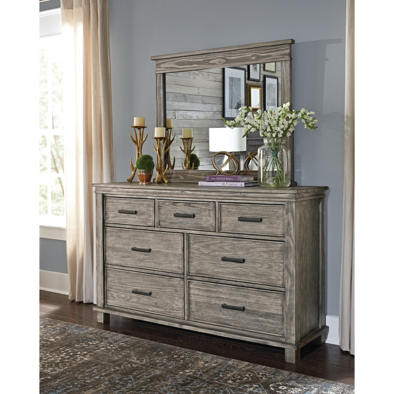 Commode 7 tiroirs avec miroir Emylah