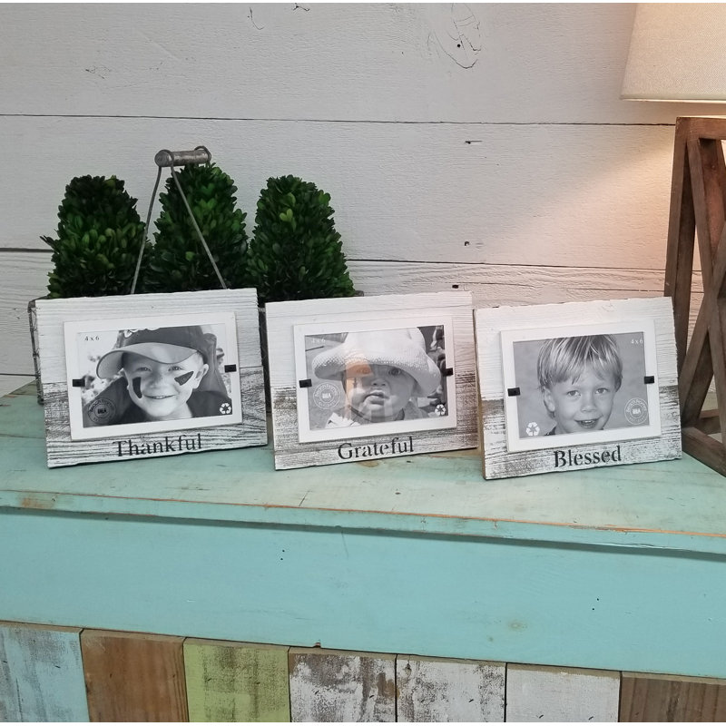 Nitesh White Washed Reclaimed Wood Picture Frame