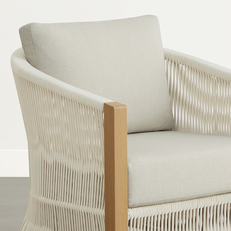 Fauteuil pivotant en corde, Polypropylène / oléfine crème