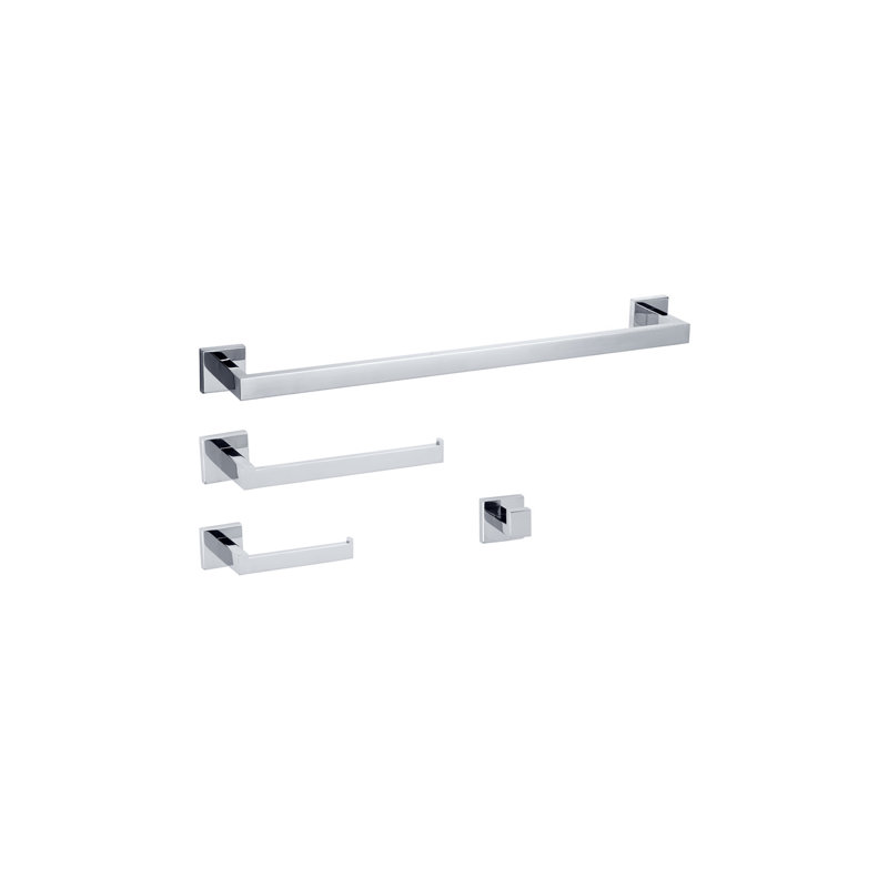 Ensemble de quincaillerie de salle de bain 4 pièces, Chrome