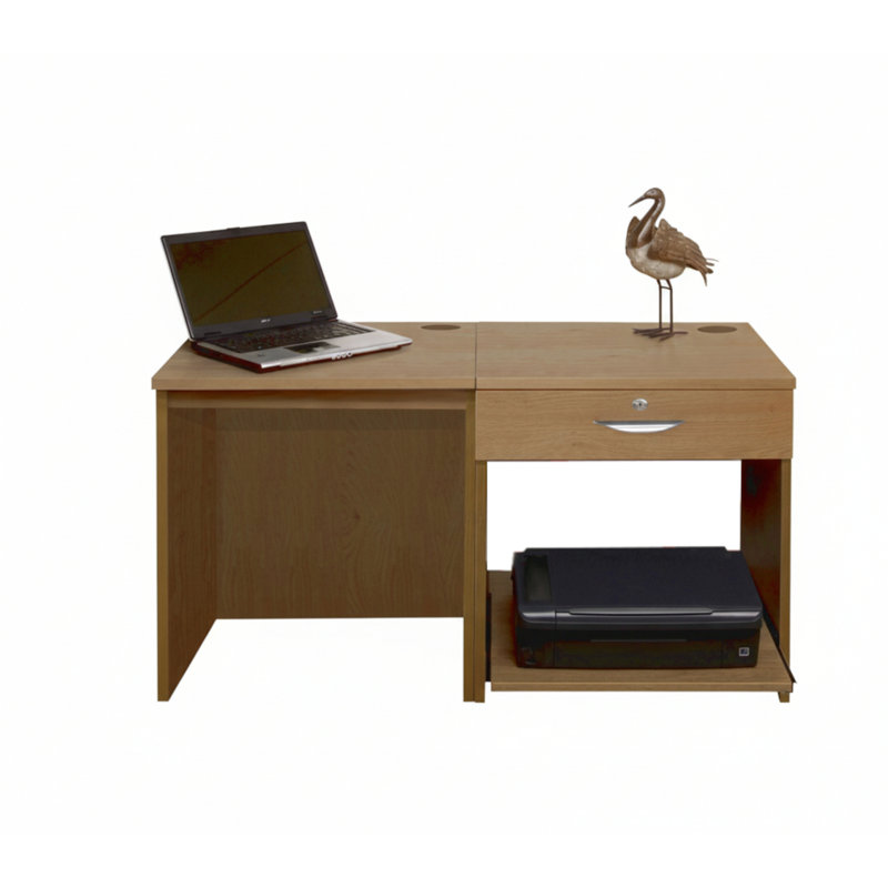 Walshaw Solid Wood Base Writing Desk, English Oak