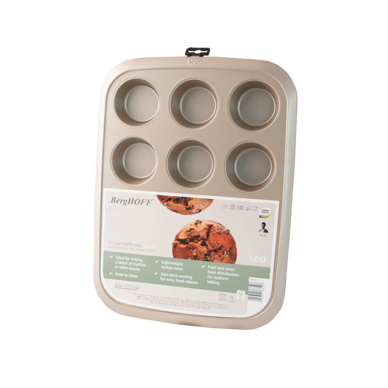 Berghoff Leo Metal Muffin Pan with Lid