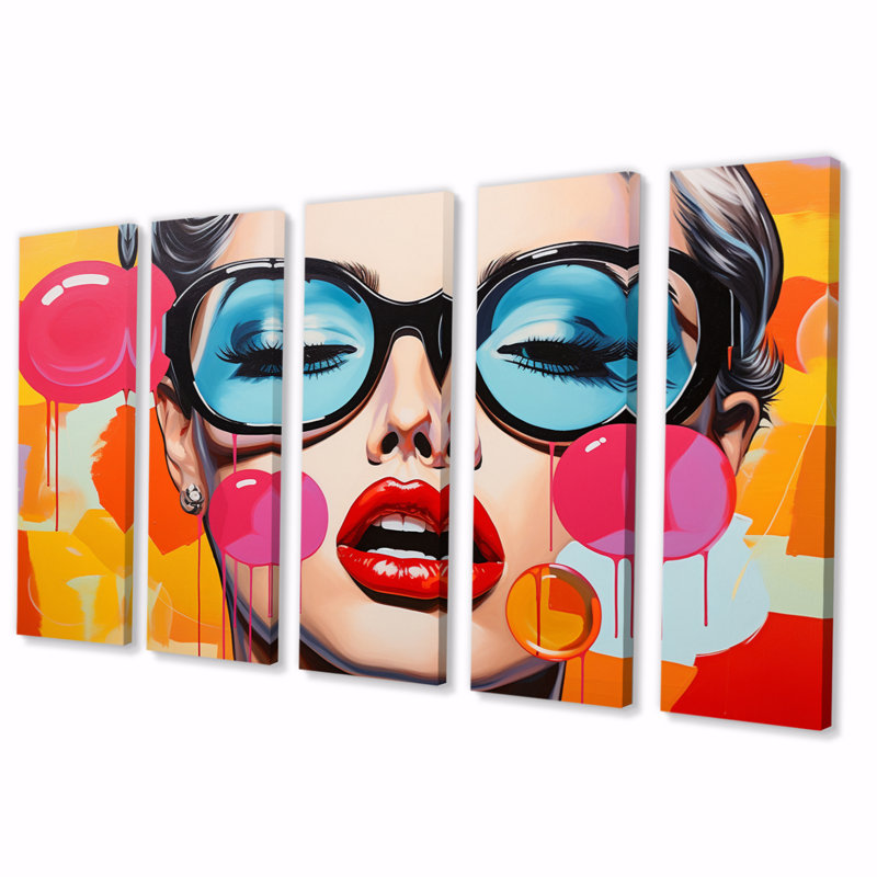 Pop Art Bubble Retro Portrait II 5 pièces
