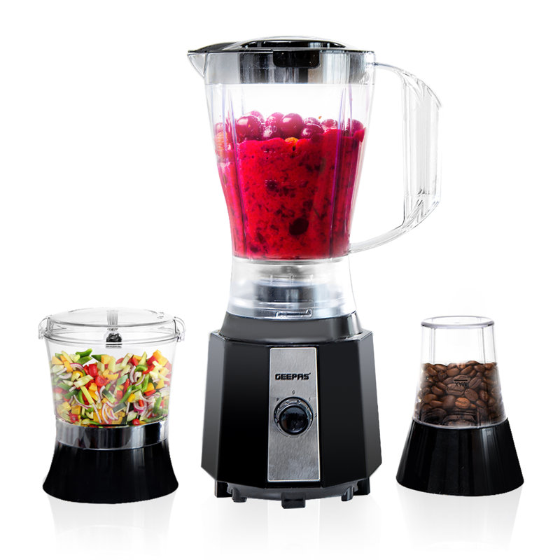 Geepas Food Jug Blender with Jar, Black