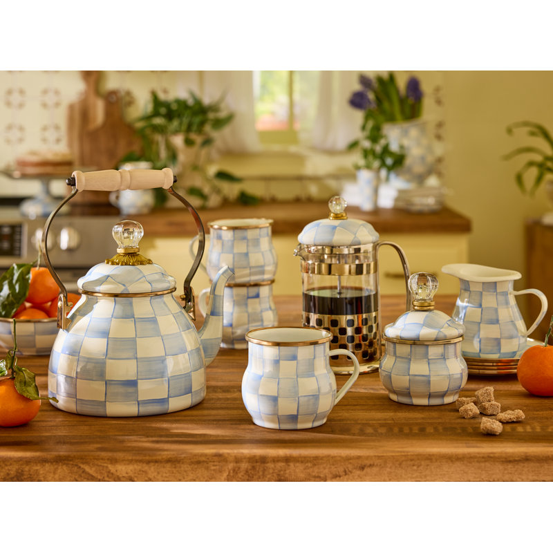 Sky Check Tea Kettle, 2 quarts