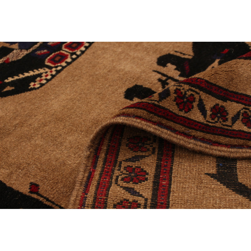 Tapis de surface en laine 6 pi 9 po x 9 pi 5 po main-of-kind noué la 2010 Shartlesville