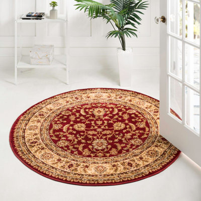 Tapis oriental rouge / crème / brun / beige / bleu Niles