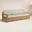 Qube 3 Person Teak Outdoor Sofa With Sunbrella Antique Beige Cushions-1414766739-1414766749