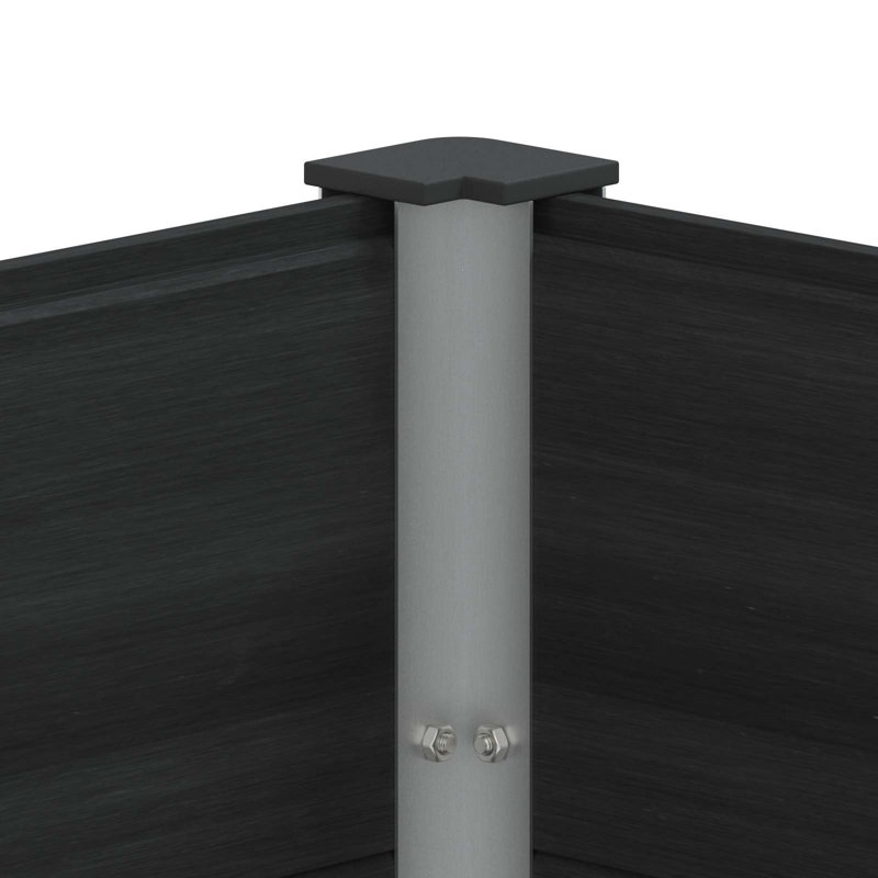 Planter, Black, 36cm H x 200cm W x 30cm D