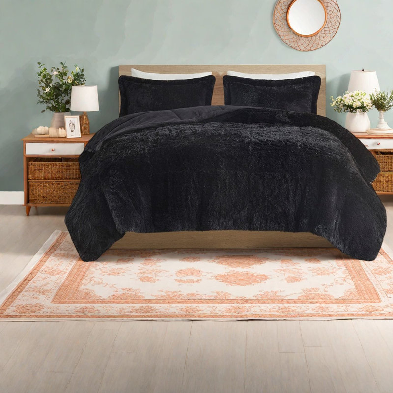 Soft Plush Bedding Sets, Polyester Full Queen Modern Home Comfort