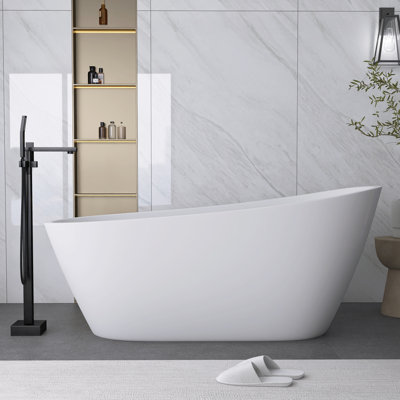 67'' x 31'' Freestanding Soaking Acrylic Bathtub