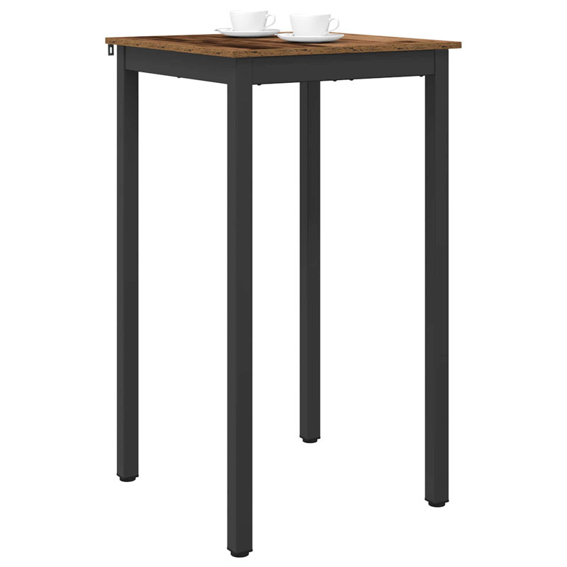 Standing Bar Table Engineered Wood, 105cmH x 60cmL x 60cmW, Brown