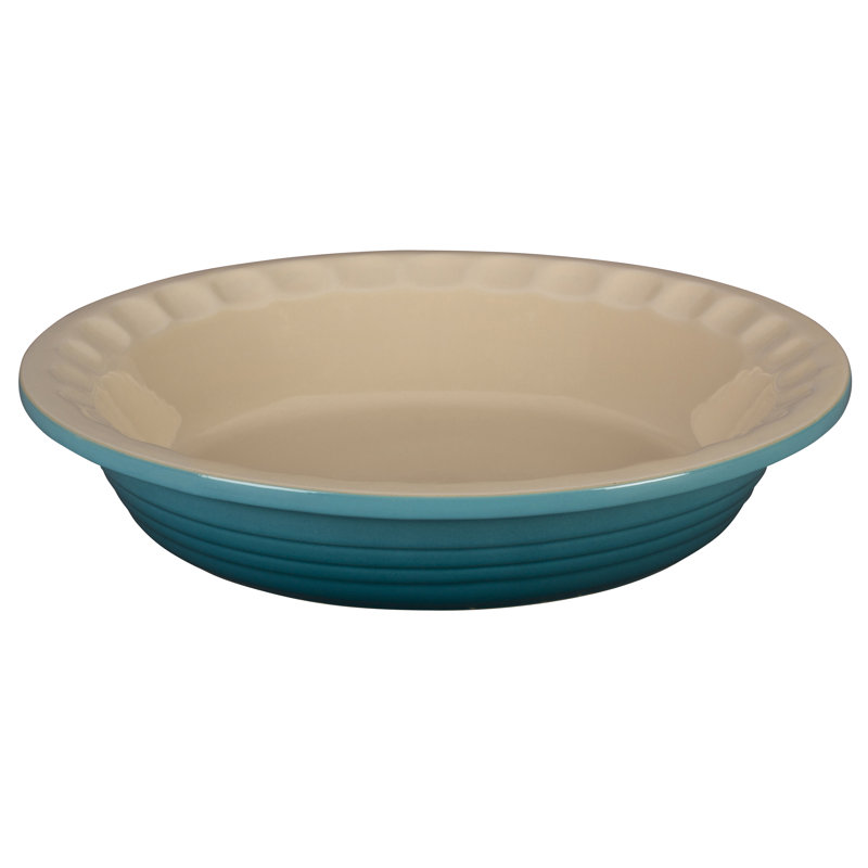 Le Creuset Stoneware Pie Dish, 9" Diameter, Caribbean