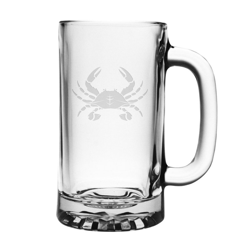 Grande tasse à bière en verre 16 oz à analyser crabe