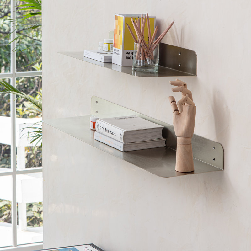 Tablette décorative 2 pièces, Nickel