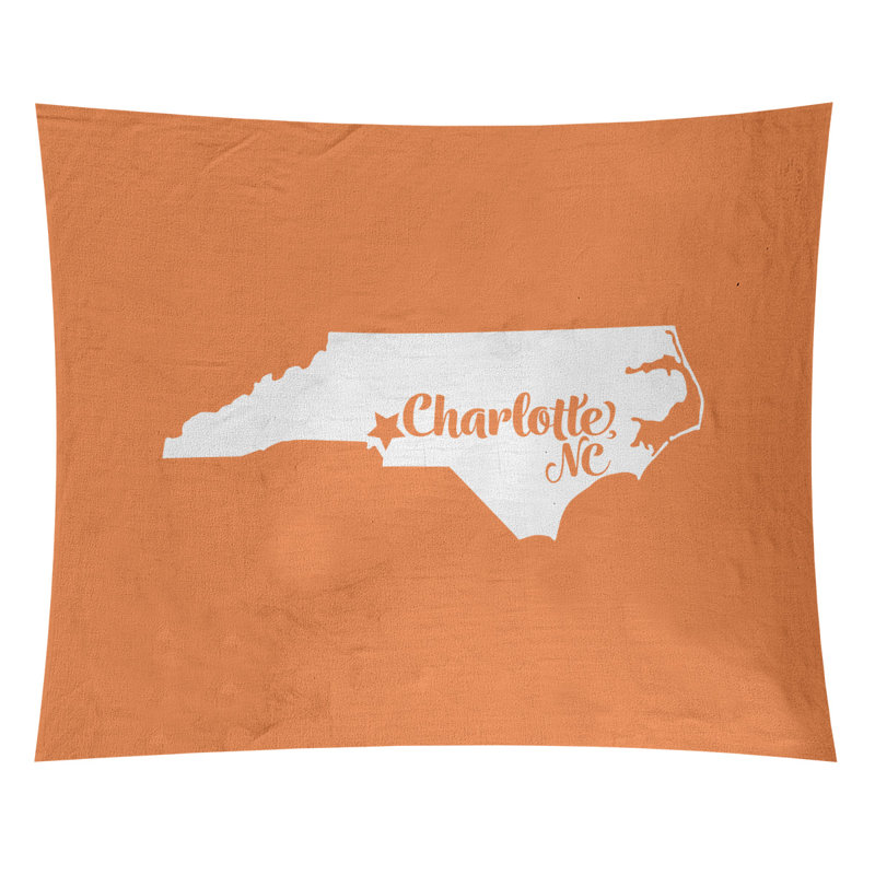 Tapisserie Charlotte, Caroline du Nord, H 68 po x l 80 po, Orange