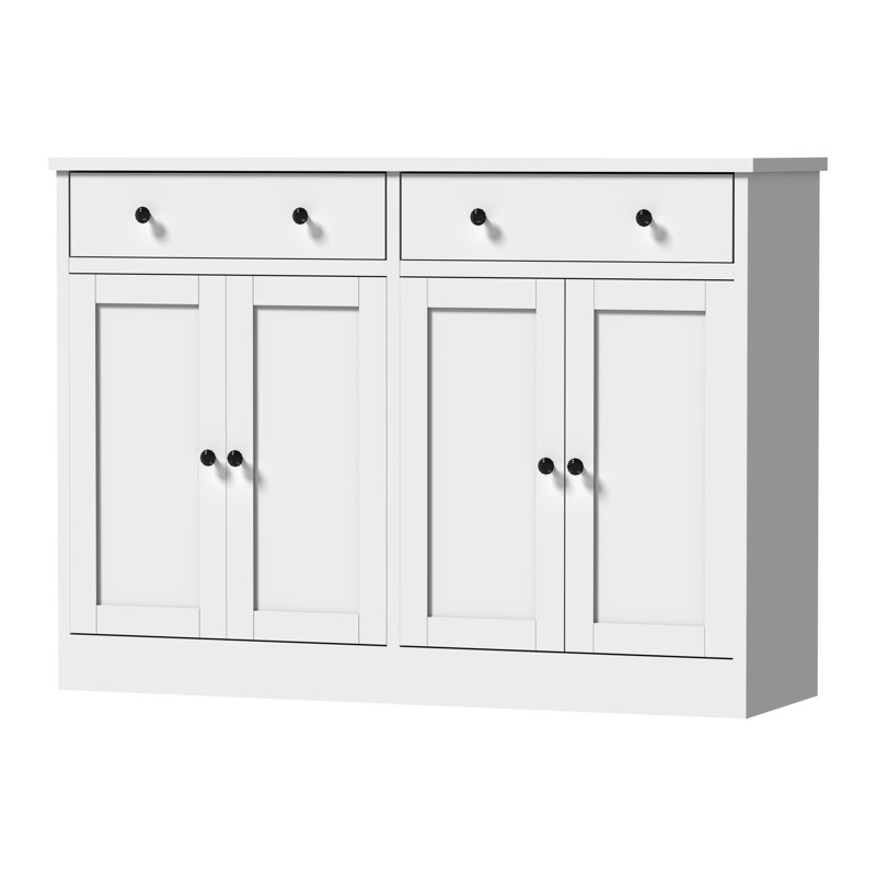 Buffet Storage Cabinet With Doors And Drawers, 49" W Coffee Bar Cabinet, Kitchen Buffet Sideboard For Living Room, Kitchen