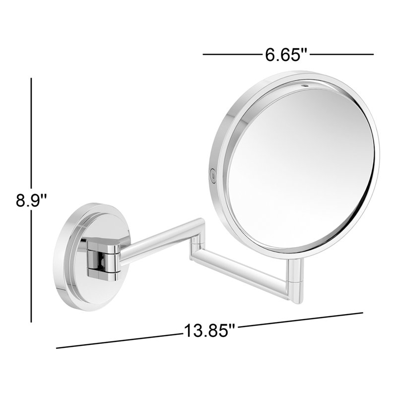 Miroir grossissant / rasoir de maquillage Arris, Noir mat