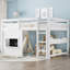 Lit double compact avec rangement, bois de pin, style moderne pour les maisons compactes