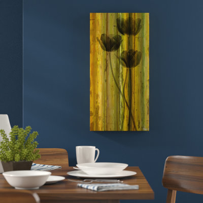 Vertical Flowers by Parvez Taj - 1 Piece Wrapped Canvas Wall Art