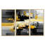 Abstrait géométrique noir et jaune en V - impression de 3 pièces-87930381-87930383