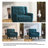Jaqueze Upholstered Polyester Tufted Square Arm Accent chair-1087281884
