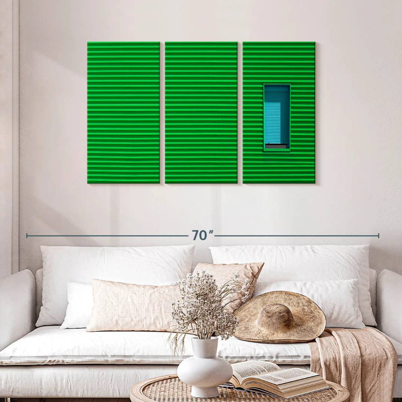 Immeuble vert vif, H 28 po x l 45 po