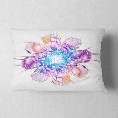 Perfect Fractal Flower in Multi Colors - Floral Printed Pillow