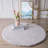 Khyrie Solid Color Machine Woven Shag Faux Fur Area Rug in Light Gray-1137823451