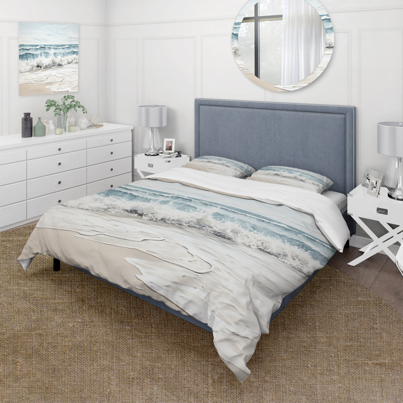 Ensemble de housse de couette en microfibre / polyester Beach Minimalisme Landscape III Bedding