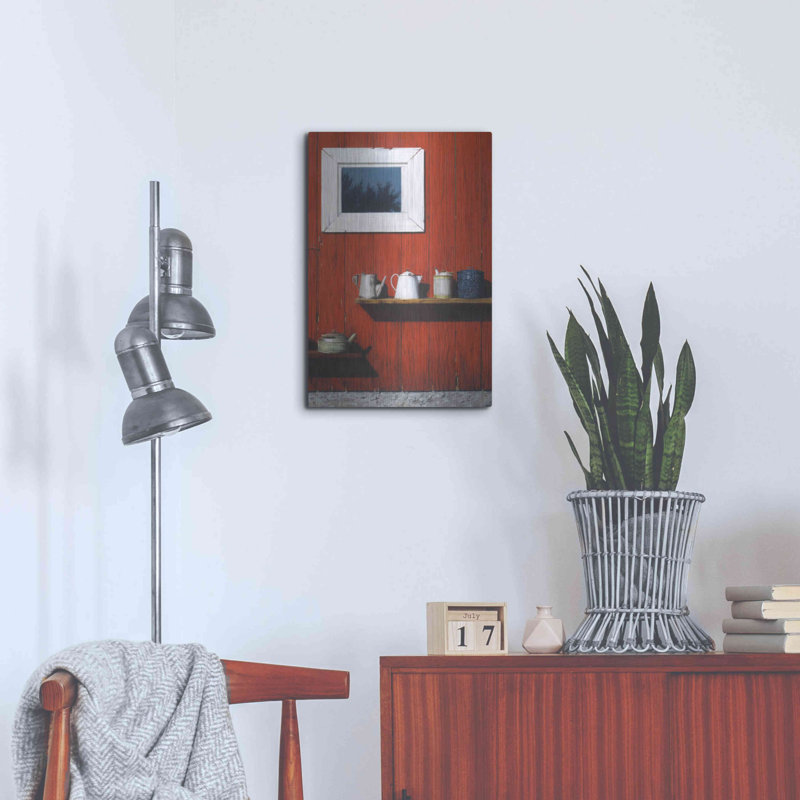 "Red Barn Antiques" par Cecile Baird, H 24 po x l 16 po