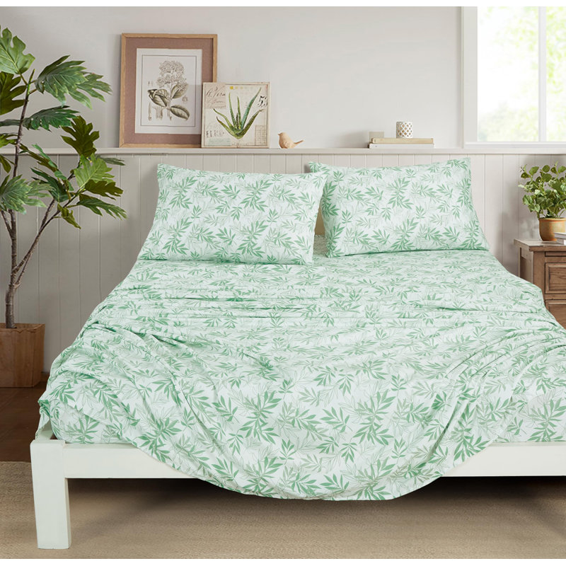 Floral Sheet Set, Queen Sheet Set with 3 Additional Pieces
