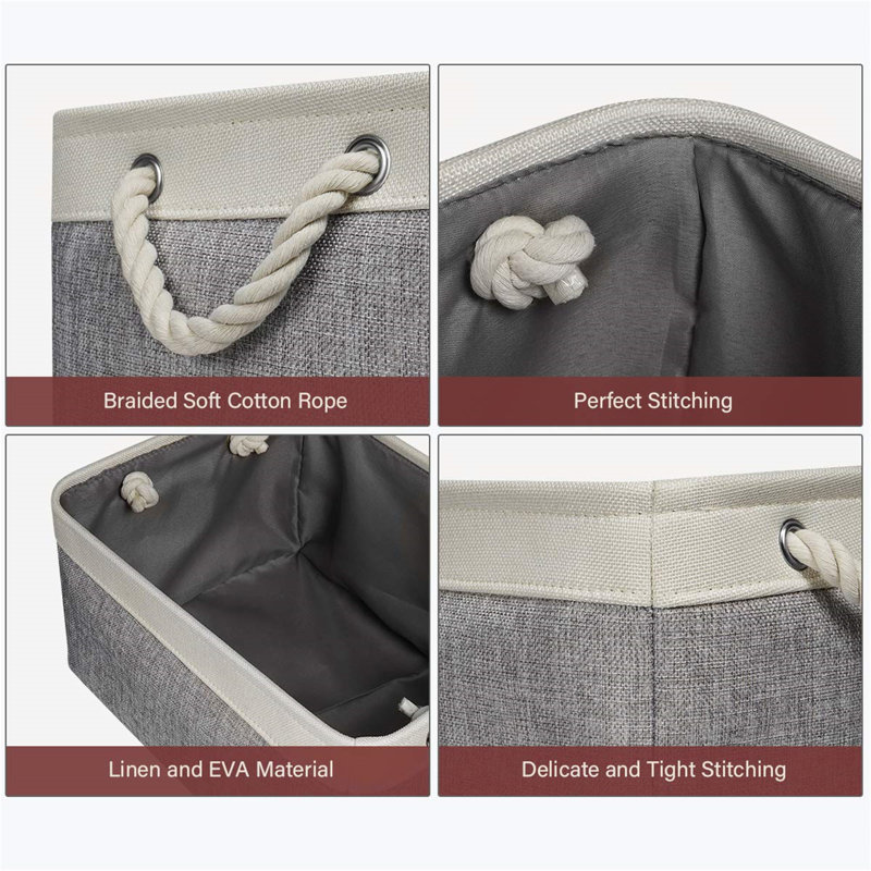 Breakwater Bay Fabric Decorative Bin