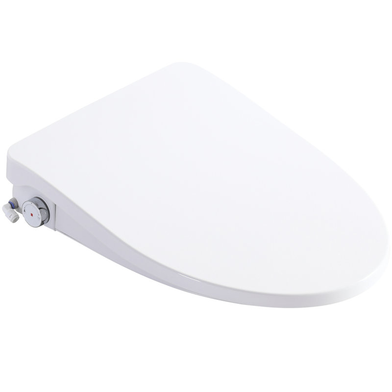 Siège de toilette Smart Bidet avec poignée latérale, siège chauffant réglable, réglage de la température et de l'eau, nettoyage automatique des buses, modes de nettoyage nocturne et multiples pour un massage post-féminin