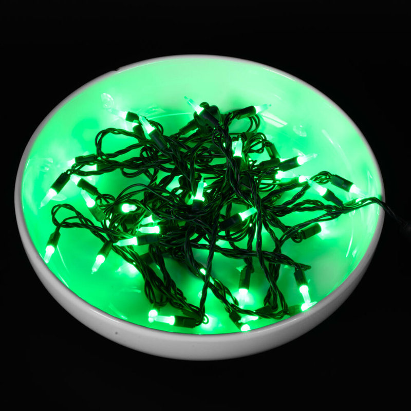 300'' String Lights, Frosted Green