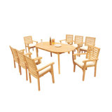 Hari Outdoor 9 - Piece Teak Dining Set