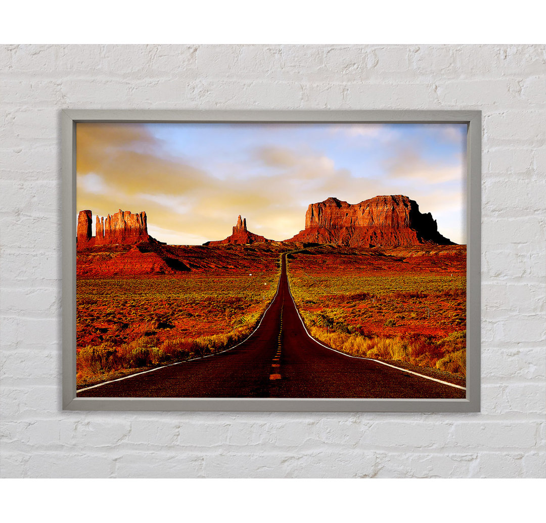 The Road To Monument Valley - Einzelne Bilderrahmen Kunstdrucke auf Leinwand