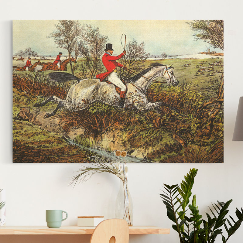 « The English Hunt I », reproduction d’art sur toile, H 12 po x l 8 po x P 1 po