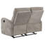 Causeuse inclinable manuelle Mito, mousse enveloppante Dacron, chenille gris sable