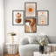 «Brown Mid Century Modern Shape Abstract Artwork Artwork Decor», 4 pièces-101520308-101520313